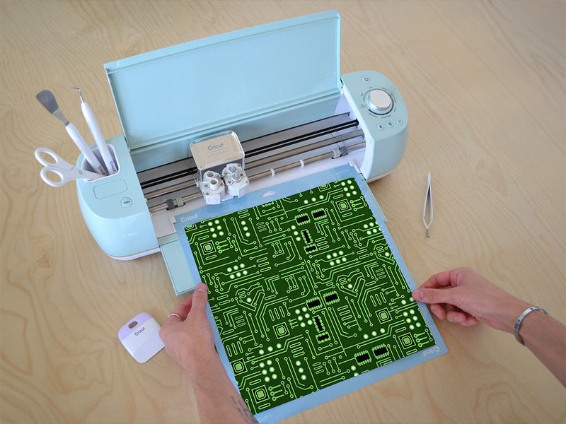 Green Love Technology Vinyl Film Pattern Size 12 inch Scale~Rwraps Green Love Technology Sizing Chart~3