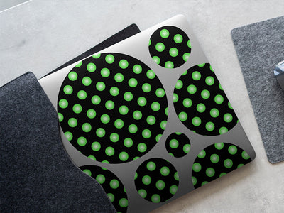 green machine polka dot DIY Laptop Stickers