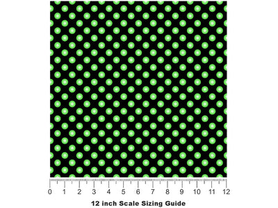 Green Machine Polka Dot Vinyl Film Pattern Size 12 inch Scale~Rwraps Green Machine Polka Dot Sizing Chart~2