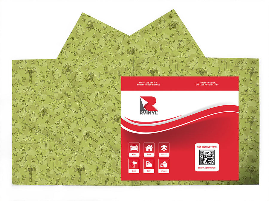green machines dinosaur Craft Vinyl Sheet Pack