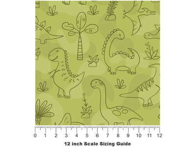 Green Machines Dinosaur Vinyl Film Pattern Size 12 inch Scale~Rwraps Green Machines Dinosaur Sizing Chart~2