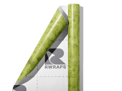 Green Machines Dinosaur Wrap Film Sheets~Rwraps Series 914 Green Machines Dinosaur Scrolled Sheet~3