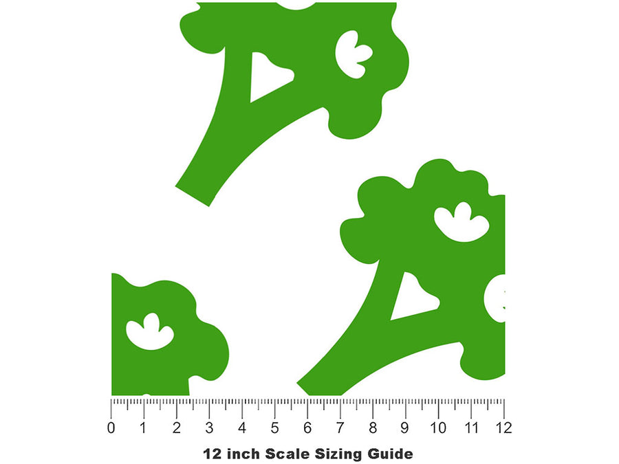 Green Magic Vegetable Vinyl Film Pattern Size 12 inch Scale~Rwraps Green Magic Vegetable Sizing Chart~2