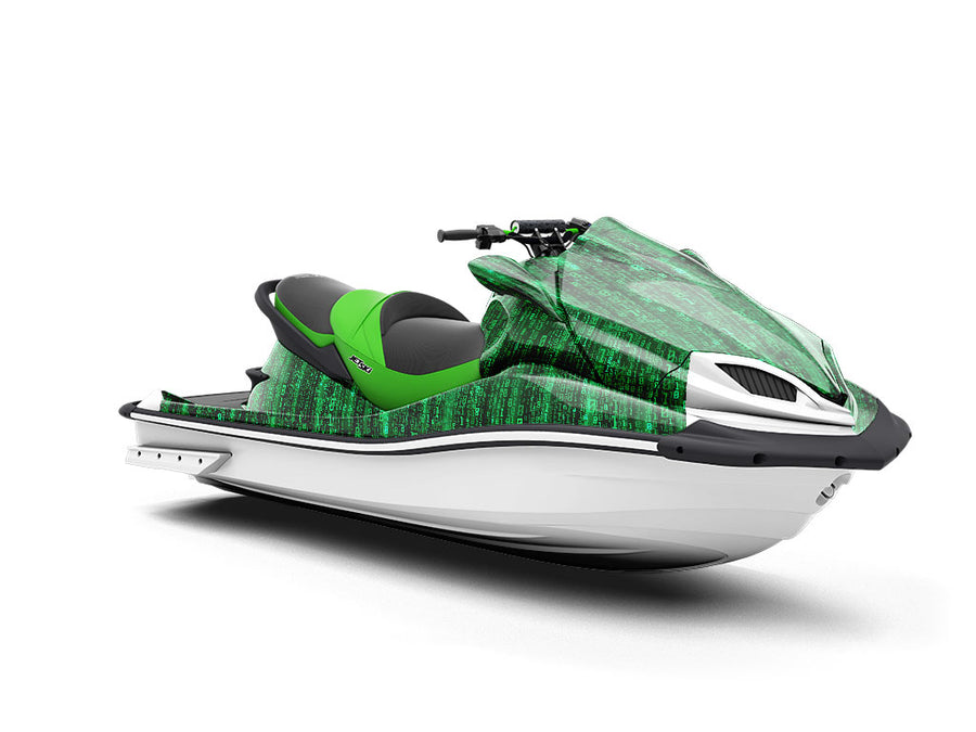 Green Matrix Technology Jet Ski Vinyl Customized Wrap