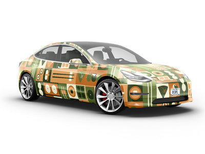 Green Meat Food Vehicle Vinyl Wrap