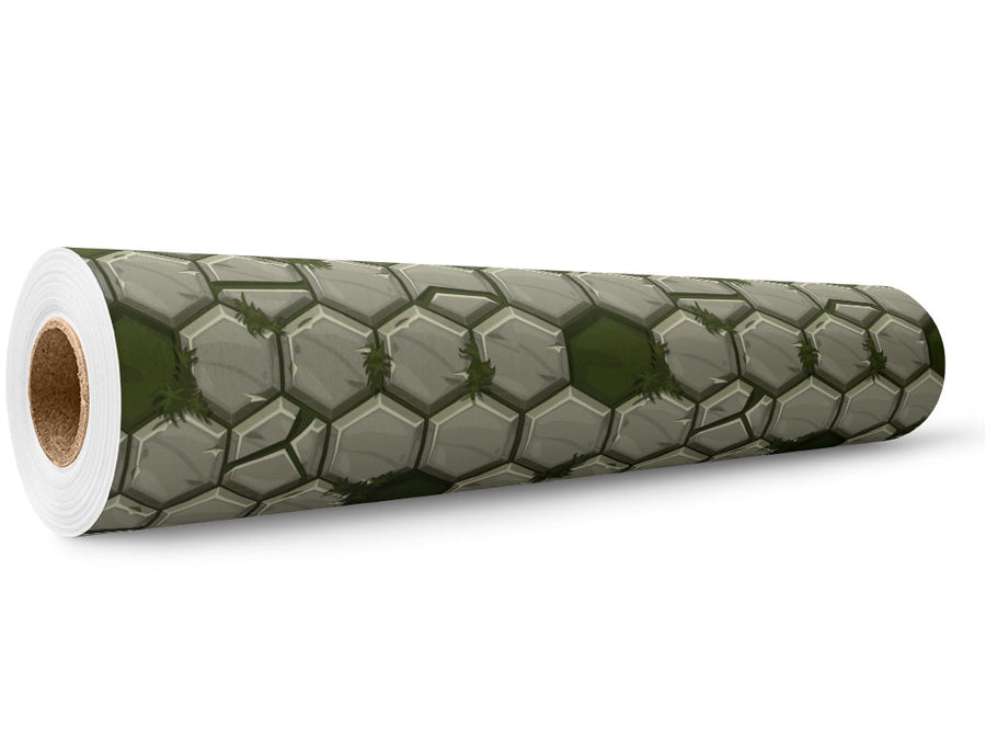 Green Mossy Brick Wrap Film Wholesale Roll~Rwraps Series 914 Digitally Printed Vinyl Roll~5