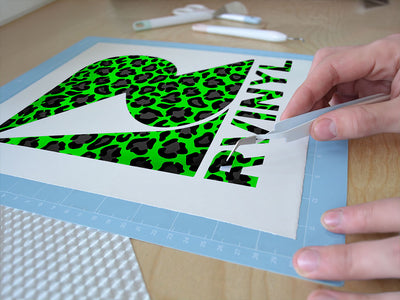 green panther animal print Easy Weed Craft Vinyl