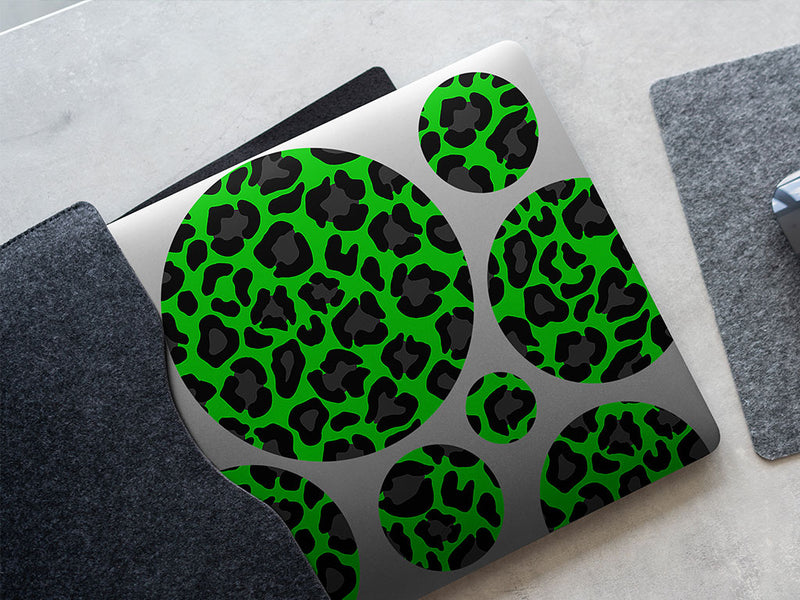 green panther animal print DIY Laptop Stickers
