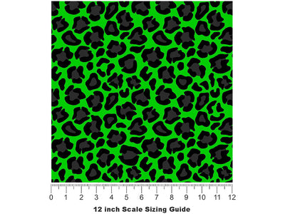 Green Panther Vinyl Film Pattern Size 12 inch Scale~Rwraps Green Panther Sizing Chart~3