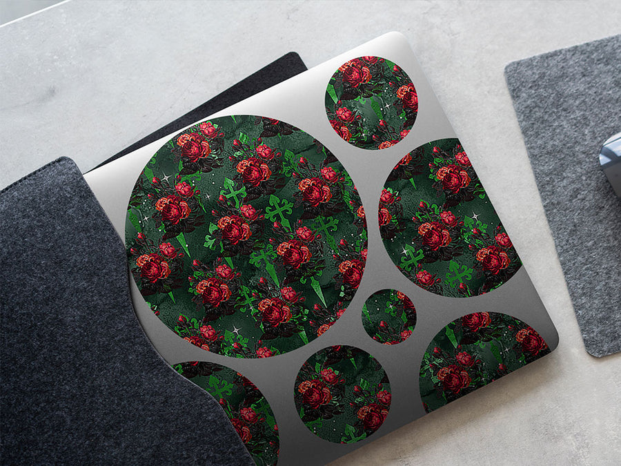 green passion gothic DIY Laptop Stickers