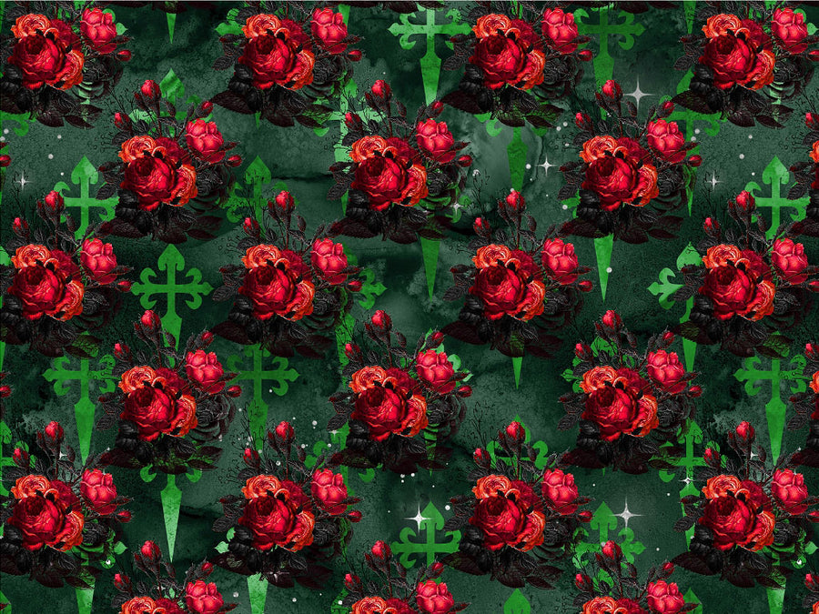Green Passion Gothic Vinyl Wrap Pattern~Rwraps Series 914 Digitally Printed Vinyl Wrap~0