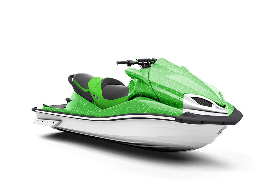 Green Pitch Sport Jet Ski Vinyl Customized Wrap