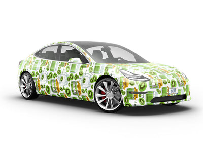 Green Preservation Fruit Vehicle Vinyl Wrap