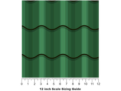 Green Tile Vinyl Film Pattern Size 12 inch Scale~Rwraps Green Tile Sizing Chart~3