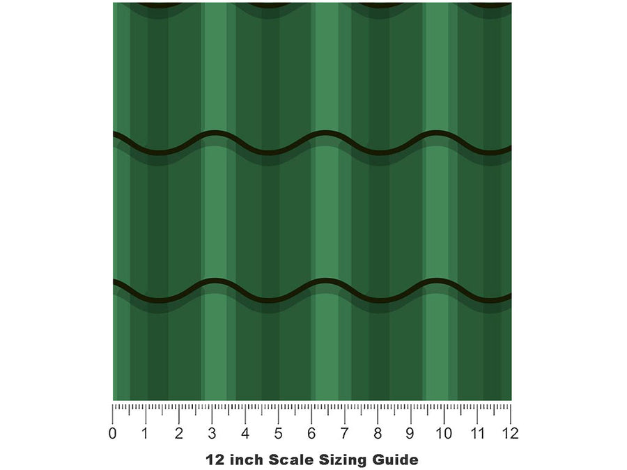 Green Tile Vinyl Film Pattern Size 12 inch Scale~Rwraps Green Tile Sizing Chart~3