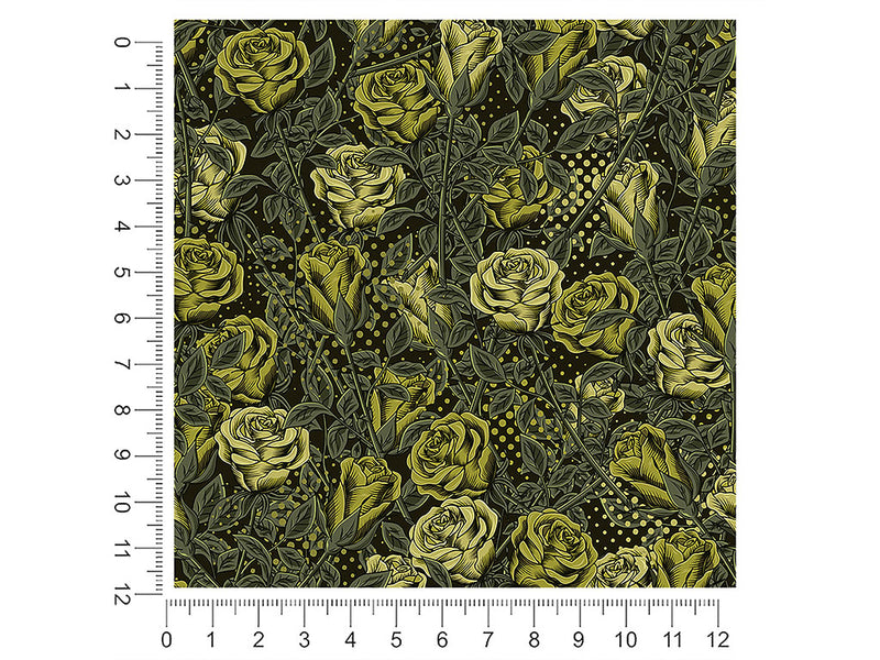 green rose floral 1ft x 1ft Craft Sheets
