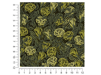 green rose floral 1ft x 1ft Craft Sheets