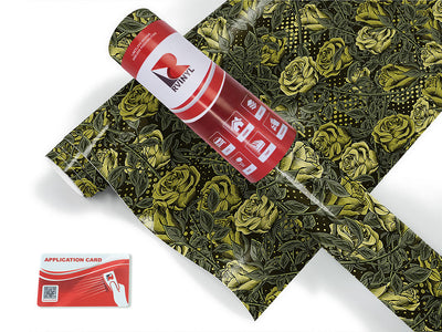 green rose floral Craft Vinyl Roll