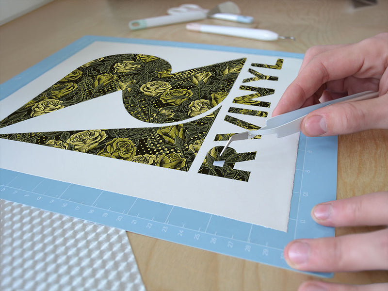 green rose floral Easy Weed Craft Vinyl