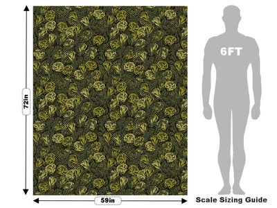 Green Rose Floral Vehicle Wrap Scale~Rwraps Series 914 Green Rose Floral Measurements~1