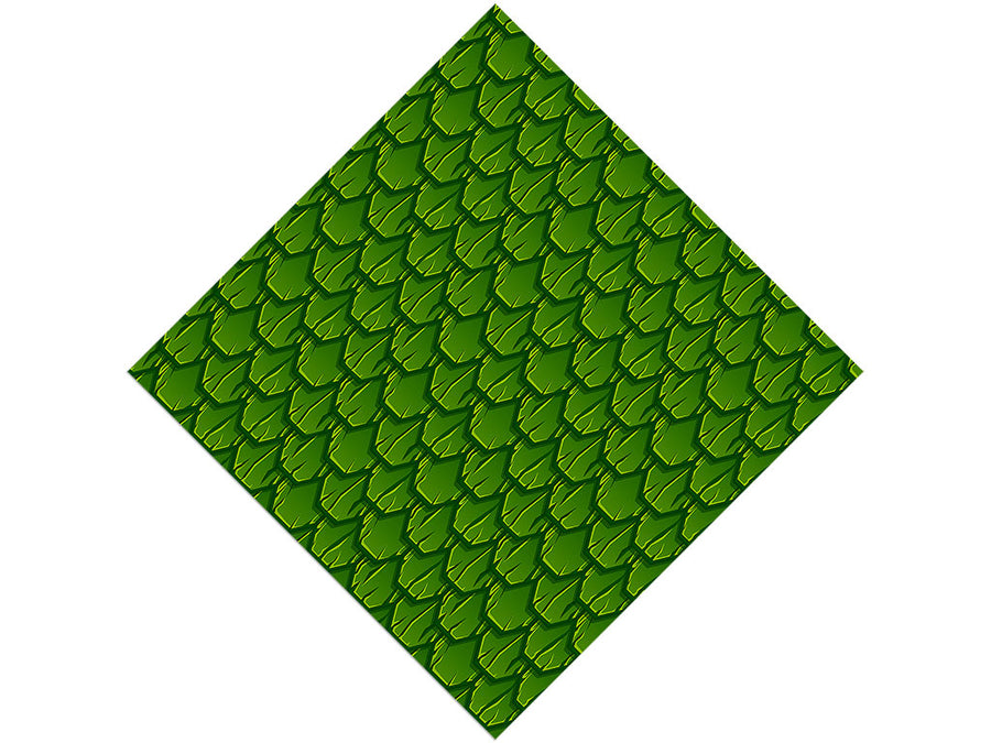 Green Scaled Tile Vinyl Wrap Pattern
