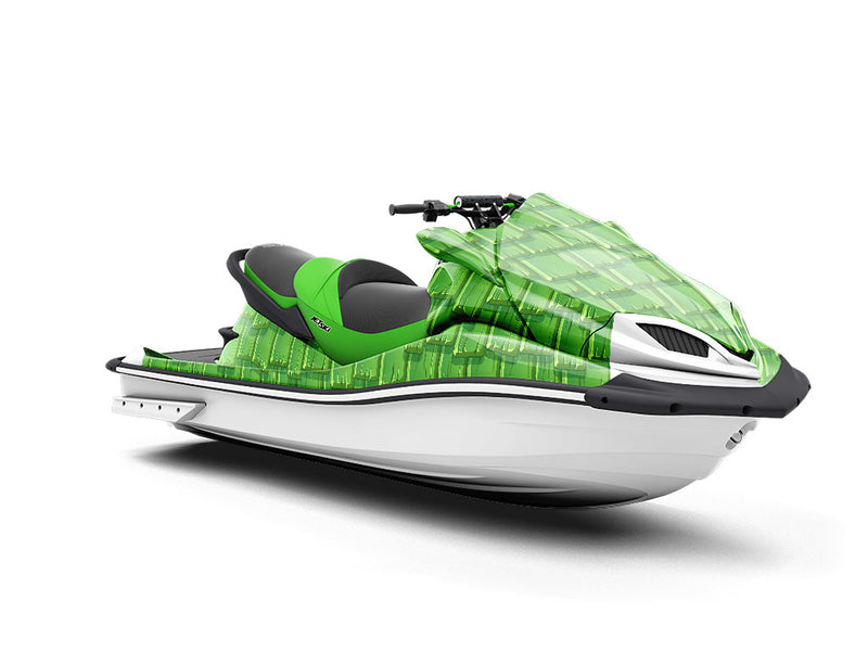 Green Shake Tile Jet Ski Vinyl Customized Wrap