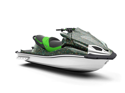 Green Shimmer Technology Jet Ski Vinyl Customized Wrap