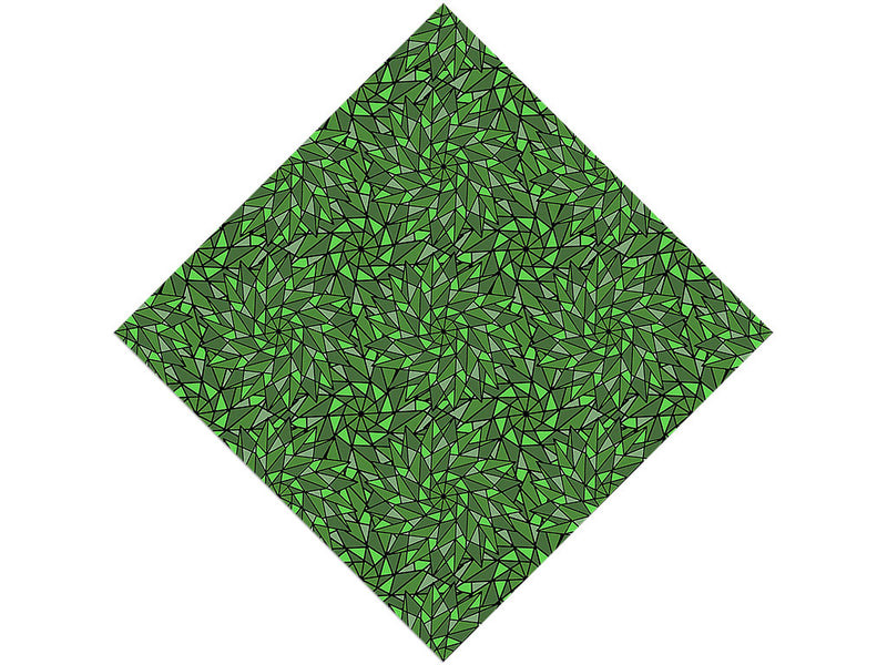 Green Star Stained Glass Vinyl Wrap Pattern