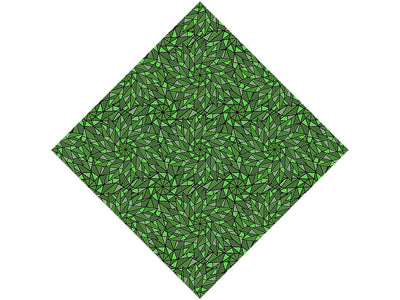 Green Star Stained Glass Vinyl Wrap Pattern