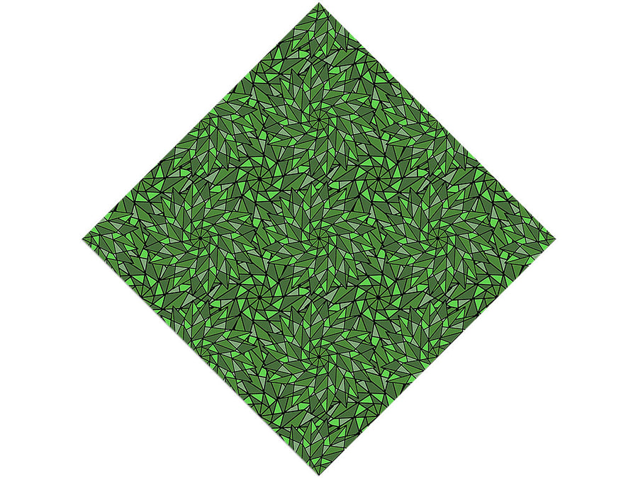 Green Star Stained Glass Vinyl Wrap Pattern