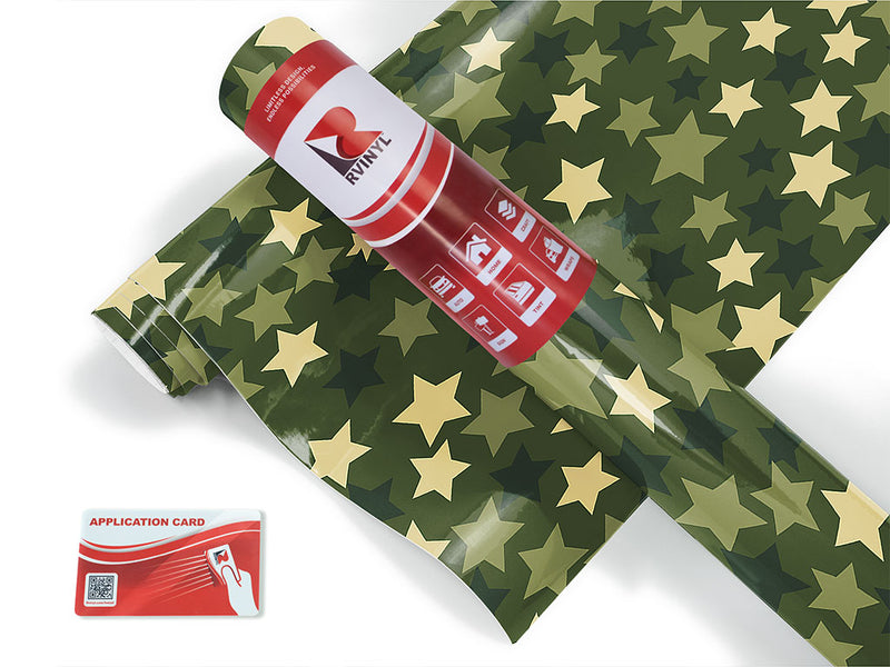 green stars  Craft Vinyl Roll