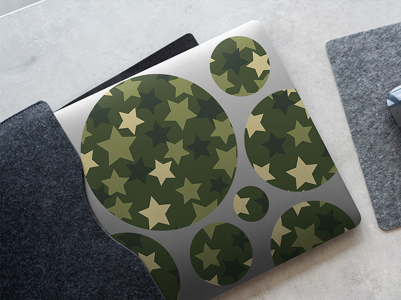 green stars  DIY Laptop Stickers