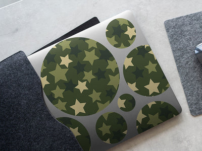 green stars  DIY Laptop Stickers