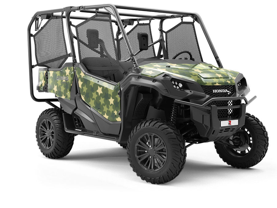 Green Stars Americana Utility Vehicle Vinyl Wrap
