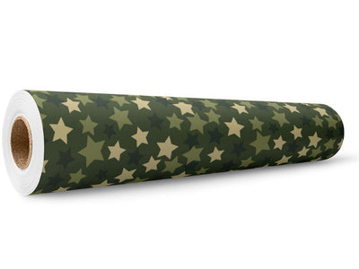 Green Stars Americana Wrap Film Wholesale Roll~Rwraps Series 914 Digitally Printed Vinyl Roll~5