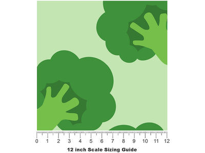 Green Sun King Vegetable Vinyl Film Pattern Size 12 inch Scale~Rwraps Green Sun King Vegetable Sizing Chart~2