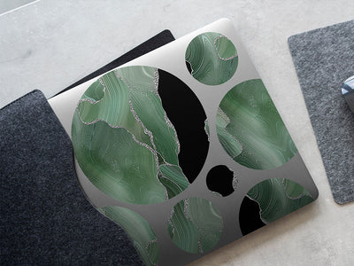green tea gemstone films DIY Laptop Stickers