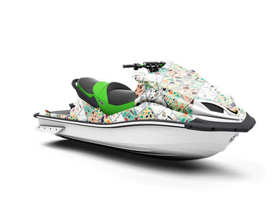 Green Tile Jet Ski Vinyl Customized Wrap