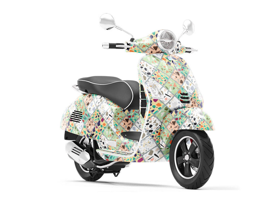 Green Tile Vespa Scooter Wrap Film