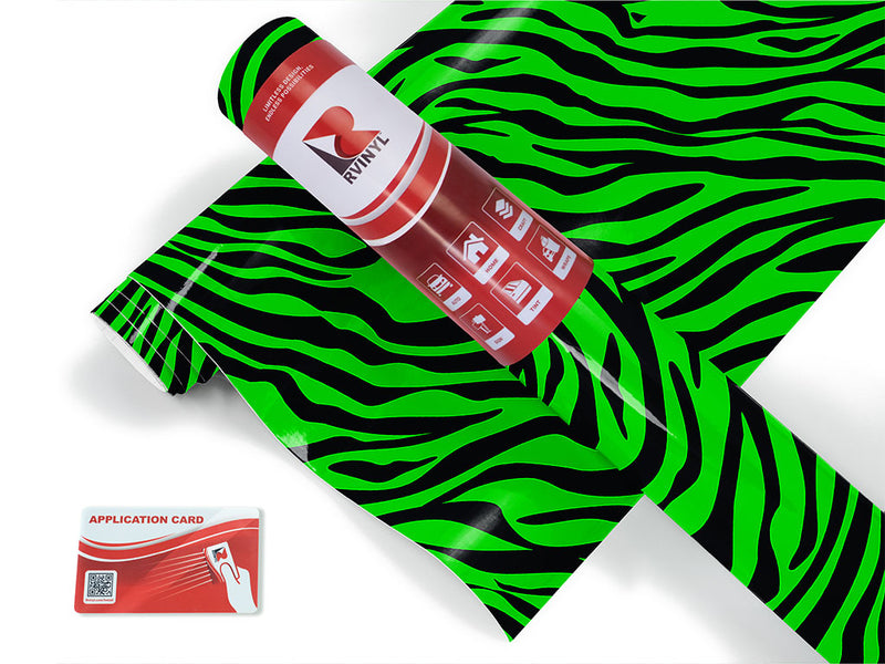 green tiger animal print Craft Vinyl Roll