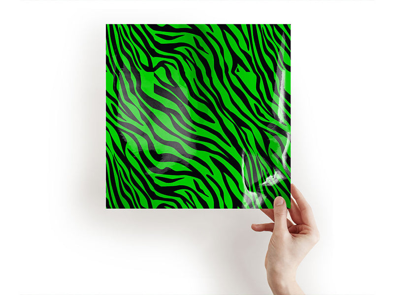 green tiger animal print Craft Sheets