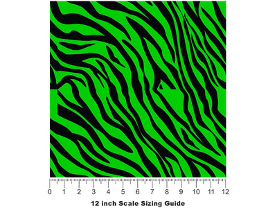 Green Tiger Vinyl Film Pattern Size 12 inch Scale~Rwraps Green Tiger Sizing Chart~3