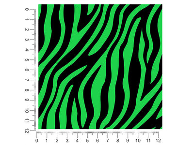 green zebra animal print 1ft x 1ft Craft Sheets