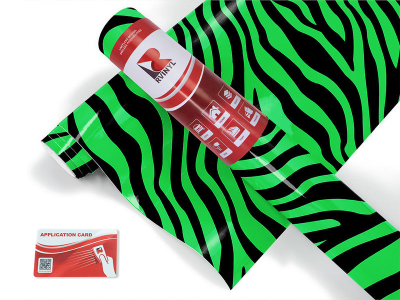 green zebra animal print Craft Vinyl Roll