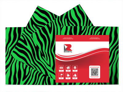 green zebra animal print Craft Vinyl Sheet Pack