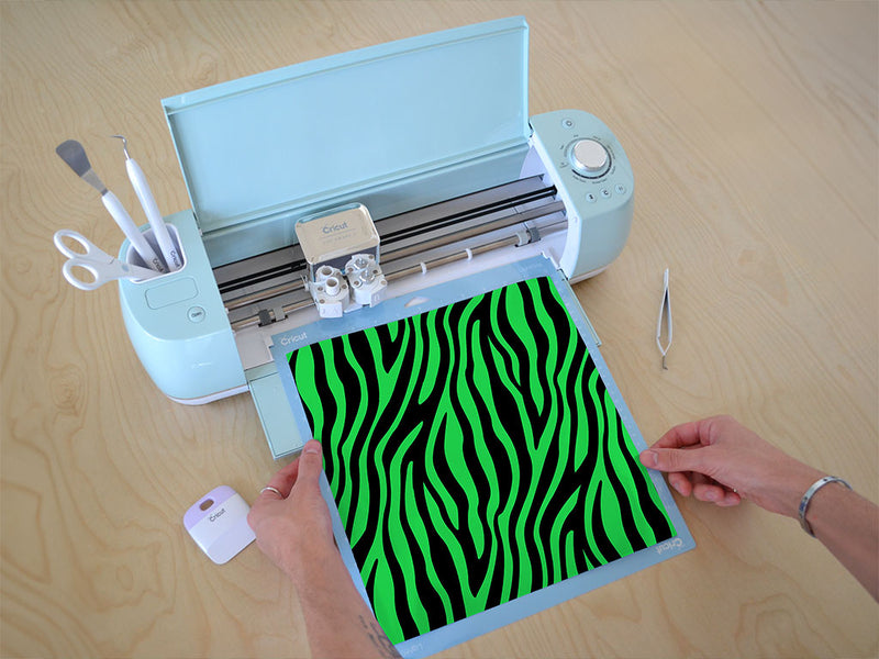 green zebra animal print Cricut Compatible Vinyl