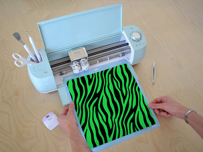 green zebra animal print Cricut Compatible Vinyl