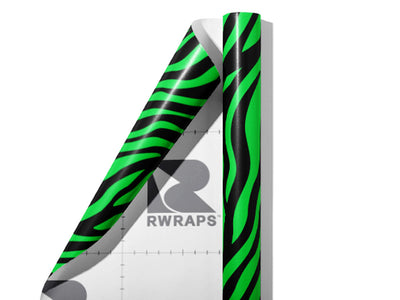 Green Zebra Wrap Film Sheets~Rwraps Series 914 Green Zebra Scrolled Sheet~5