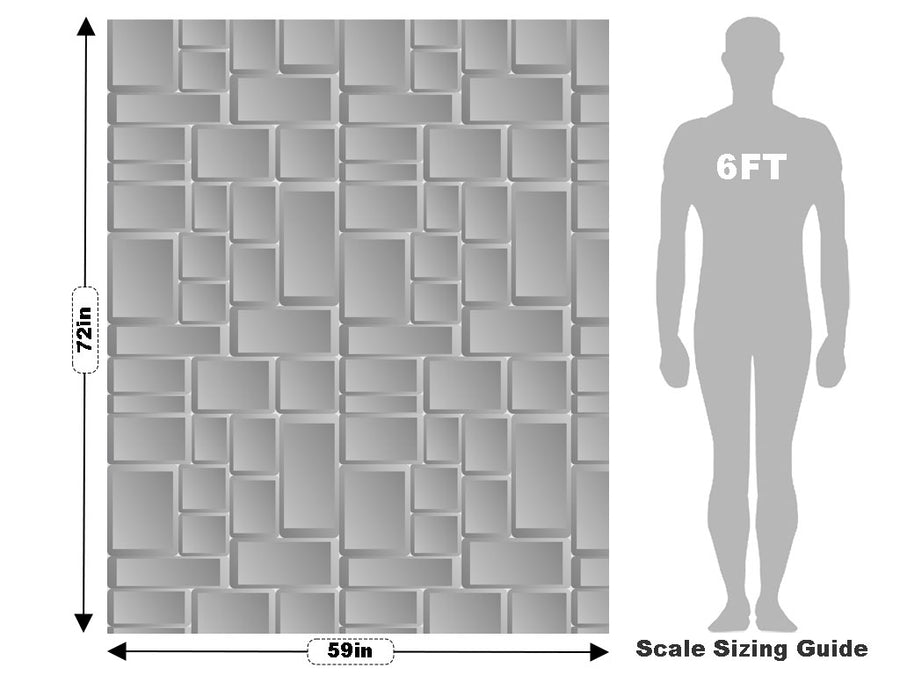 Grey  Brick Vehicle Wrap Scale~Rwraps Series 914 Grey  Brick Measurements~2