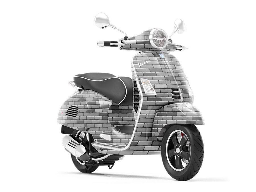 Grey  Brick Vespa Scooter Wrap Film